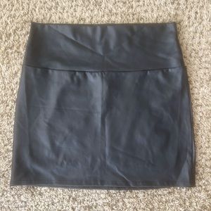 Faux leather skirt